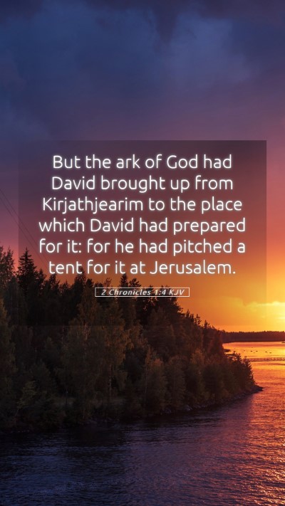 Picture 05 - 2 Chronicles 1:4 KJV Mobile Phone Wallpaper - But the ark of God had David brought up from - Mobile Bible Verse Wallpaper