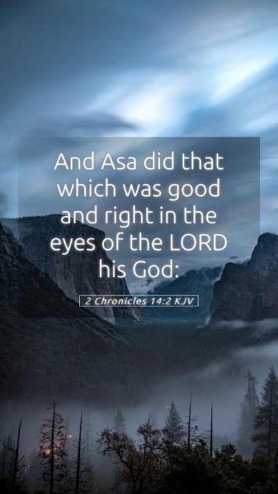 Picture 05 - 2 Chronicles 14:2 KJV Mobile Phone Wallpaper - And Asa did that which was good and right in the - Mobile Bible Verse Wallpaper