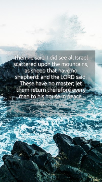 Picture 05 - 2 Chronicles 18:16 KJV Mobile Phone Wallpaper - Then he said, I did see all Israel scattered upon - Mobile Bible Verse Wallpaper