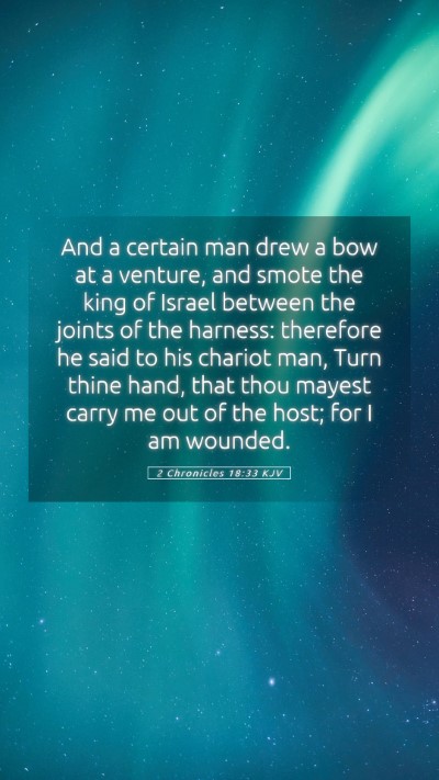 Picture 05 - 2 Chronicles 18:33 KJV Mobile Phone Wallpaper - And a certain man drew a bow at a venture, and - Mobile Bible Verse Wallpaper