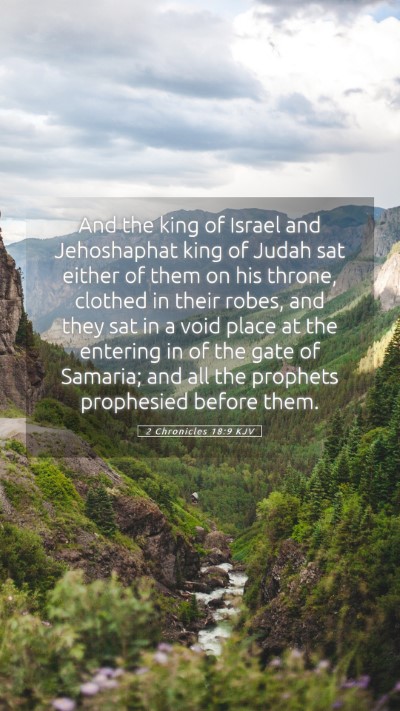 Picture 05 - 2 Chronicles 18:9 KJV Mobile Phone Wallpaper - And the king of Israel and Jehoshaphat king of - Mobile Bible Verse Wallpaper