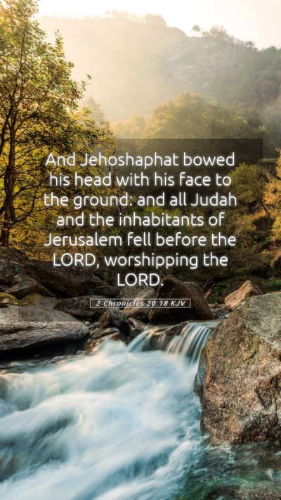 Picture 05 - 2 Chronicles 20:18 KJV Mobile Phone Wallpaper - And Jehoshaphat bowed his head with his face to - Mobile Bible Verse Wallpaper