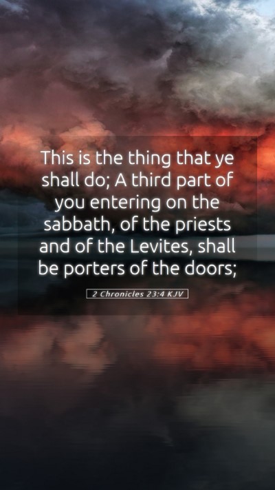 Picture 05 - 2 Chronicles 23:4 KJV Mobile Phone Wallpaper - This is the thing that ye shall do; A third part - Mobile Bible Verse Wallpaper
