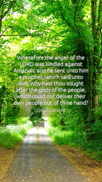 Picture 05 - 2 Chronicles 25:15 KJV Mobile Phone Wallpaper - Wherefore the anger of the LORD was kindled - Mobile Bible Verse Wallpaper