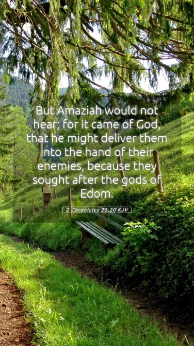 Picture 05 - 2 Chronicles 25:20 KJV Mobile Phone Wallpaper - But Amaziah would not hear; for it came of God, - Mobile Bible Verse Wallpaper