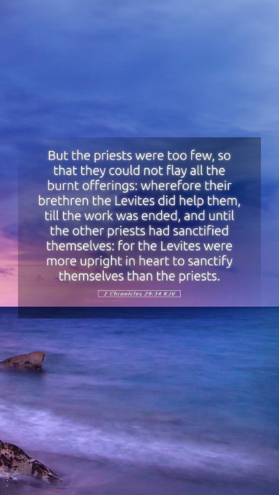 Picture 05 - 2 Chronicles 29:34 KJV Mobile Phone Wallpaper - But the priests were too few, so that they could - Mobile Bible Verse Wallpaper