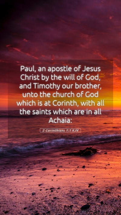 Picture 05 - 2 Corinthians 1:1 KJV Mobile Phone Wallpaper - Paul, an apostle of Jesus Christ by the will of - Mobile Bible Verse Wallpaper