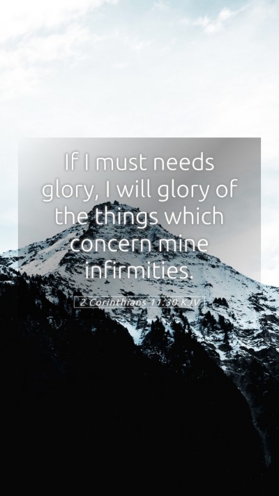 Picture 05 - 2 Corinthians 11:30 KJV Mobile Phone Wallpaper - If I must needs glory, I will glory of the things - Mobile Bible Verse Wallpaper