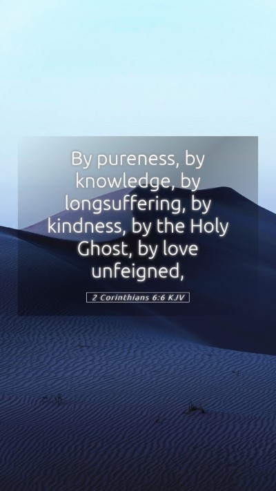 Picture 05 - 2 Corinthians 6:6 KJV Mobile Phone Wallpaper - By pureness, by knowledge, by longsuffering, by - Mobile Bible Verse Wallpaper