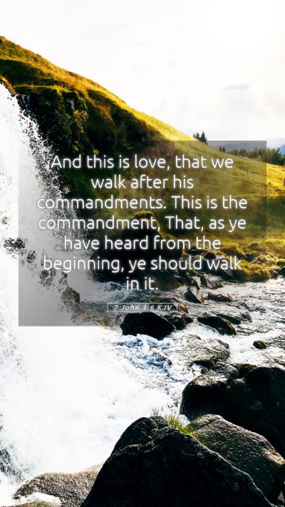 Picture 05 - 2 John 1:6 KJV Mobile Phone Wallpaper - And this is love, that we walk after his - Mobile Bible Verse Wallpaper