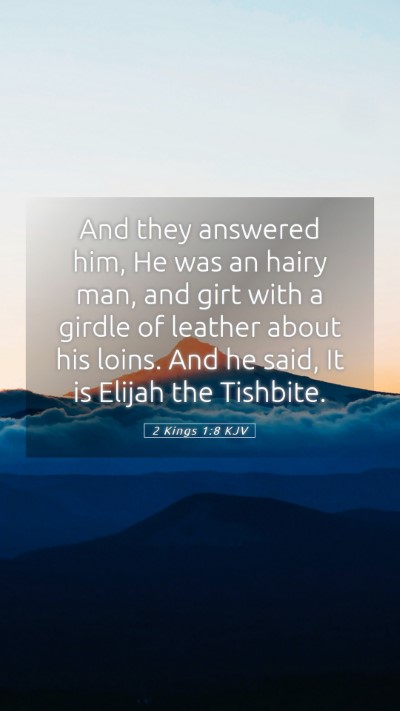 Picture 05 - 2 Kings 1:8 KJV Mobile Phone Wallpaper - And they answered him, He was an hairy man, and - Mobile Bible Verse Wallpaper