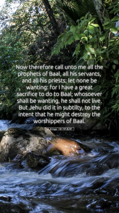 Picture 05 - 2 Kings 10:19 KJV Mobile Phone Wallpaper - Now therefore call unto me all the prophets of - Mobile Bible Verse Wallpaper