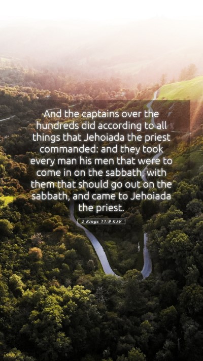 Picture 05 - 2 Kings 11:9 KJV Mobile Phone Wallpaper - And the captains over the hundreds did according - Mobile Bible Verse Wallpaper