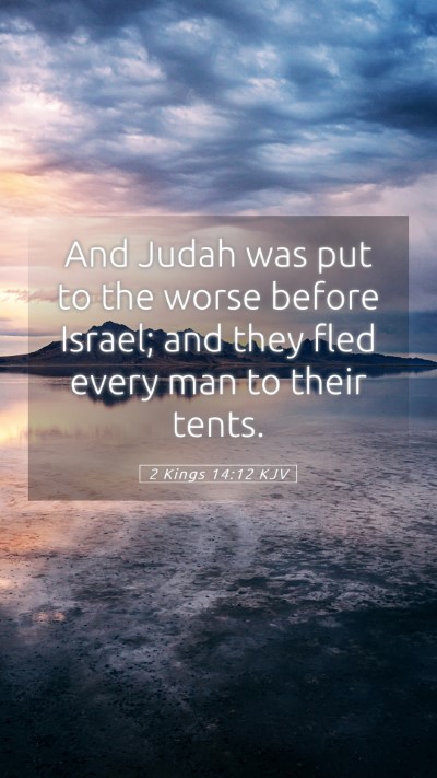 Picture 05 - 2 Kings 14:12 KJV Mobile Phone Wallpaper - And Judah was put to the worse before Israel; and - Mobile Bible Verse Wallpaper