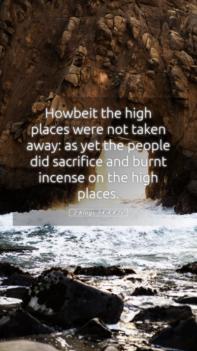 Picture 05 - 2 Kings 14:4 KJV Mobile Phone Wallpaper - Howbeit the high places were not taken away: as - Mobile Bible Verse Wallpaper
