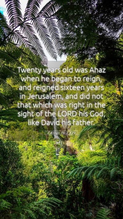 Picture 05 - 2 Kings 16:2 KJV Mobile Phone Wallpaper - Twenty years old was Ahaz when he began to reign, - Mobile Bible Verse Wallpaper
