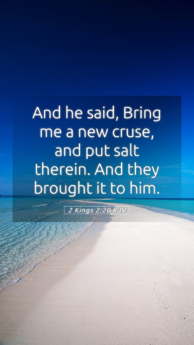 Picture 05 - 2 Kings 2:20 KJV Mobile Phone Wallpaper - And he said, Bring me a new cruse, and put salt - Mobile Bible Verse Wallpaper