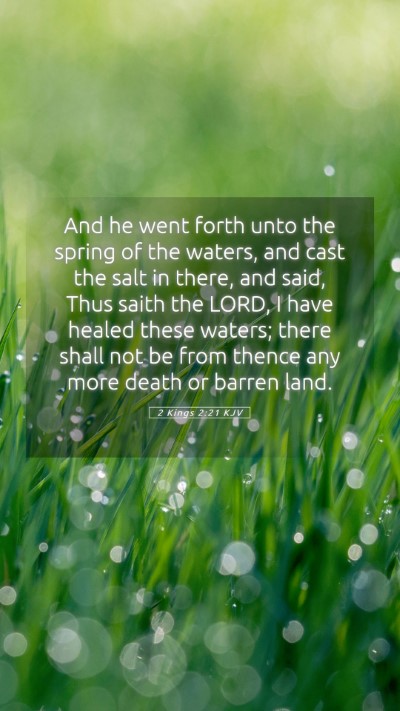 Picture 05 - 2 Kings 2:21 KJV Mobile Phone Wallpaper - And he went forth unto the spring of the waters, - Mobile Bible Verse Wallpaper