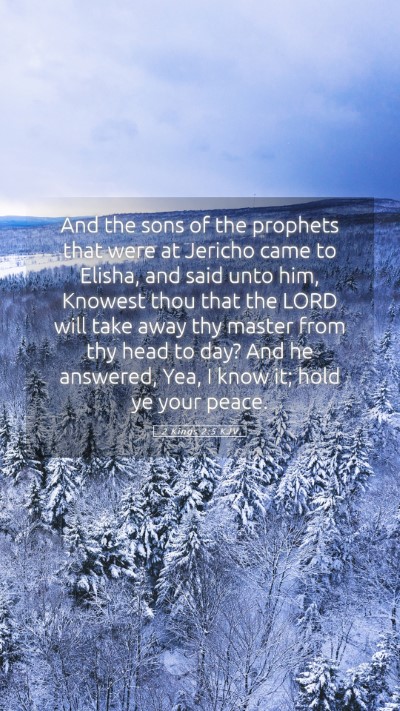 Picture 05 - 2 Kings 2:5 KJV Mobile Phone Wallpaper - And the sons of the prophets that were at Jericho - Mobile Bible Verse Wallpaper