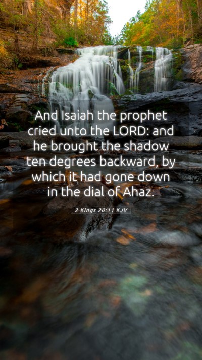 Picture 05 - 2 Kings 20:11 KJV Mobile Phone Wallpaper - And Isaiah the prophet cried unto the LORD: and - Mobile Bible Verse Wallpaper