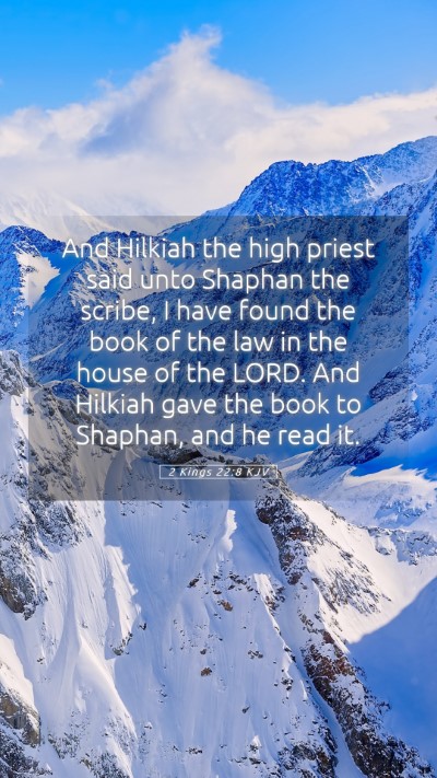 Picture 05 - 2 Kings 22:8 KJV Mobile Phone Wallpaper - And Hilkiah the high priest said unto Shaphan the - Mobile Bible Verse Wallpaper