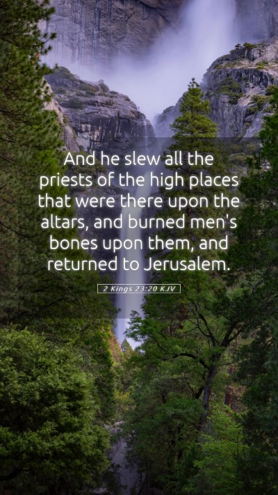 Picture 05 - 2 Kings 23:20 KJV Mobile Phone Wallpaper - And he slew all the priests of the high places - Mobile Bible Verse Wallpaper