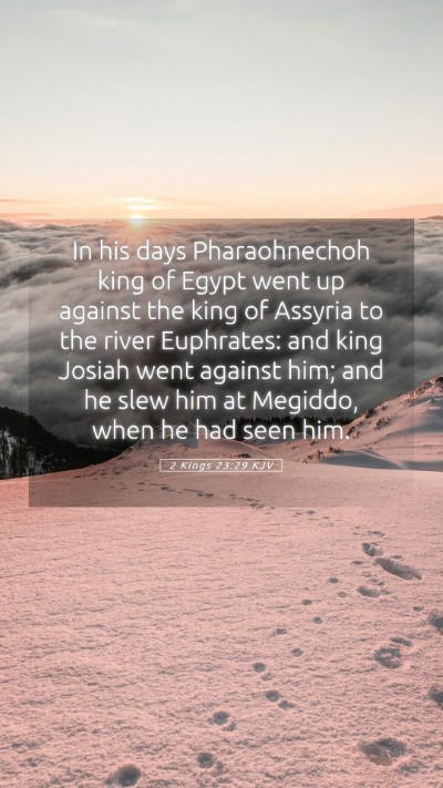 Picture 05 - 2 Kings 23:29 KJV Mobile Phone Wallpaper - In his days Pharaohnechoh king of Egypt went up - Mobile Bible Verse Wallpaper