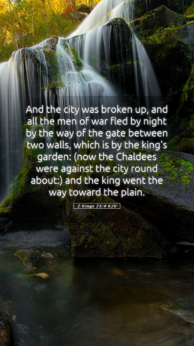 Picture 05 - 2 Kings 25:4 KJV Mobile Phone Wallpaper - And the city was broken up, and all the men of - Mobile Bible Verse Wallpaper