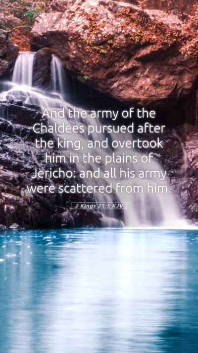 Picture 05 - 2 Kings 25:5 KJV Mobile Phone Wallpaper - And the army of the Chaldees pursued after the - Mobile Bible Verse Wallpaper