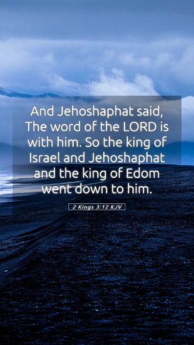 Picture 05 - 2 Kings 3:12 KJV Mobile Phone Wallpaper - And Jehoshaphat said, The word of the LORD is - Mobile Bible Verse Wallpaper