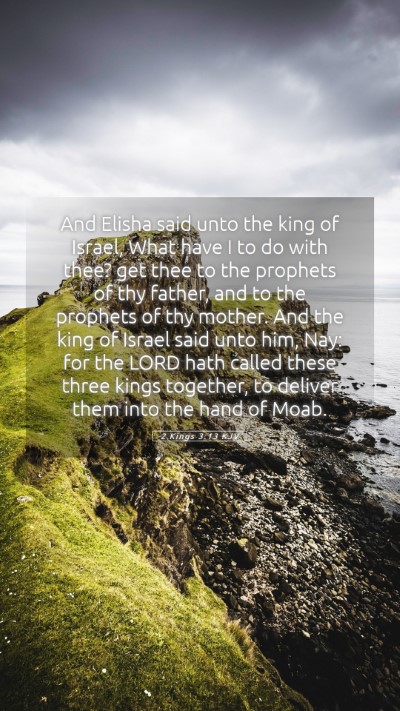Picture 05 - 2 Kings 3:13 KJV Mobile Phone Wallpaper - And Elisha said unto the king of Israel, What - Mobile Bible Verse Wallpaper