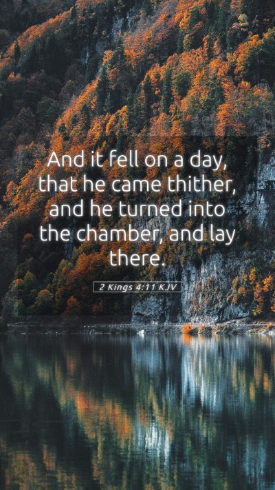 Picture 05 - 2 Kings 4:11 KJV Mobile Phone Wallpaper - And it fell on a day, that he came thither, and - Mobile Bible Verse Wallpaper