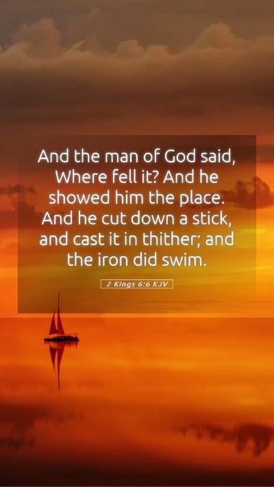 Picture 05 - 2 Kings 6:6 KJV Mobile Phone Wallpaper - And the man of God said, Where fell it? And he - Mobile Bible Verse Wallpaper