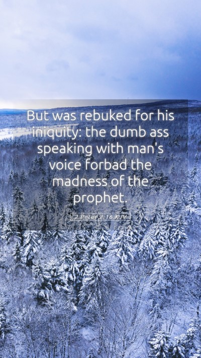 Picture 05 - 2 Peter 2:16 KJV Mobile Phone Wallpaper - But was rebuked for his iniquity: the dumb ass - Mobile Bible Verse Wallpaper