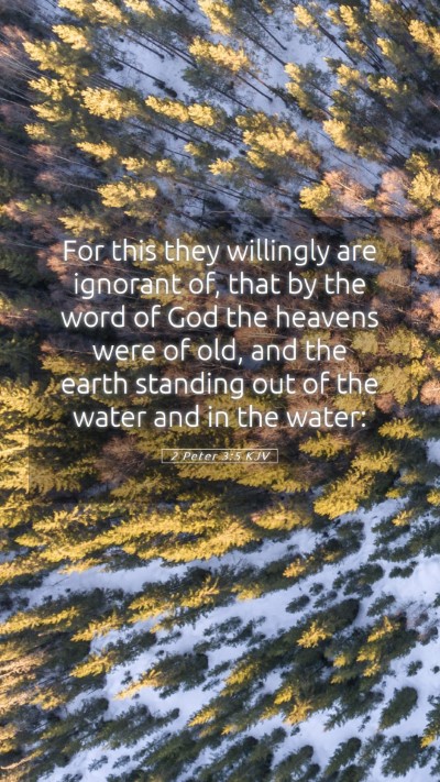 Picture 05 - 2 Peter 3:5 KJV Mobile Phone Wallpaper - For this they willingly are ignorant of, that by - Mobile Bible Verse Wallpaper