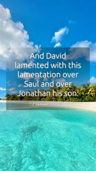 Picture 05 - 2 Samuel 1:17 KJV Mobile Phone Wallpaper - And David lamented with this lamentation over - Mobile Bible Verse Wallpaper