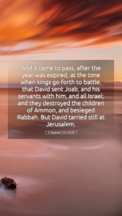 Picture 05 - 2 Samuel 11:1 KJV Mobile Phone Wallpaper - And it came to pass, after the year was expired, - Mobile Bible Verse Wallpaper