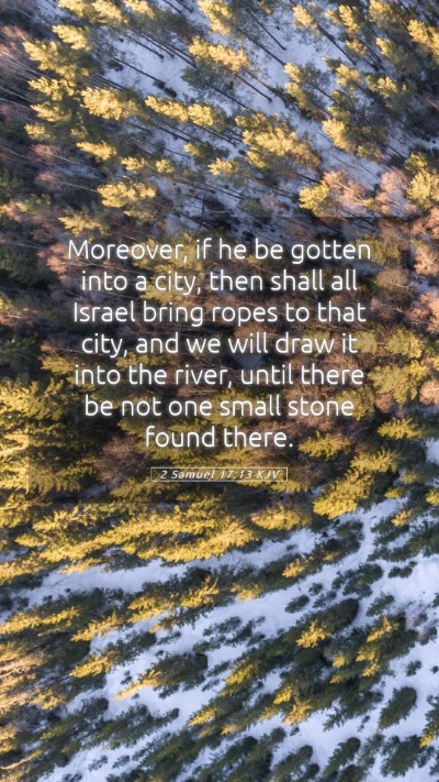 Picture 05 - 2 Samuel 17:13 KJV Mobile Phone Wallpaper - Moreover, if he be gotten into a city, then shall - Mobile Bible Verse Wallpaper