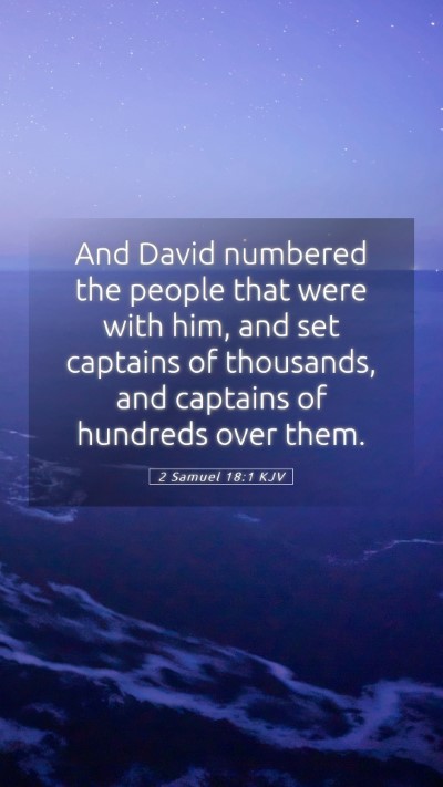 Picture 05 - 2 Samuel 18:1 KJV Mobile Phone Wallpaper - And David numbered the people that were with him, - Mobile Bible Verse Wallpaper