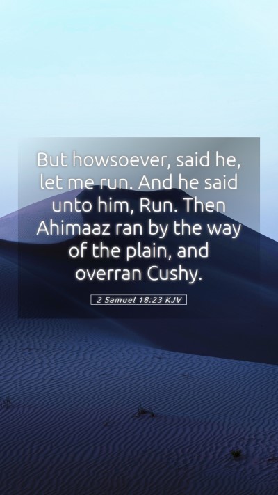 Picture 05 - 2 Samuel 18:23 KJV Mobile Phone Wallpaper - But howsoever, said he, let me run. And he said - Mobile Bible Verse Wallpaper