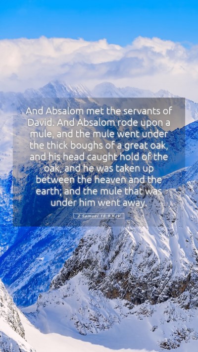 Picture 05 - 2 Samuel 18:9 KJV Mobile Phone Wallpaper - And Absalom met the servants of David. And - Mobile Bible Verse Wallpaper