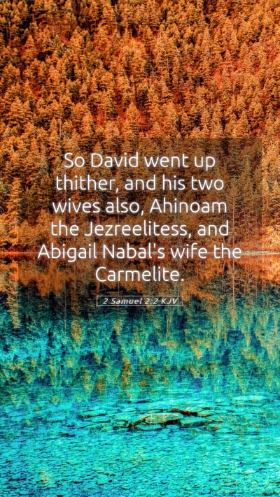 Picture 05 - 2 Samuel 2:2 KJV Mobile Phone Wallpaper - So David went up thither, and his two wives also, - Mobile Bible Verse Wallpaper
