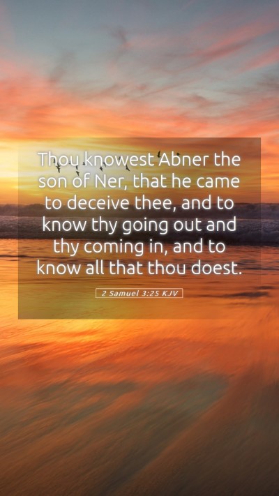 Picture 05 - 2 Samuel 3:25 KJV Mobile Phone Wallpaper - Thou knowest Abner the son of Ner, that he came - Mobile Bible Verse Wallpaper