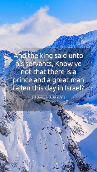 Picture 05 - 2 Samuel 3:38 KJV Mobile Phone Wallpaper - And the king said unto his servants, Know ye not - Mobile Bible Verse Wallpaper