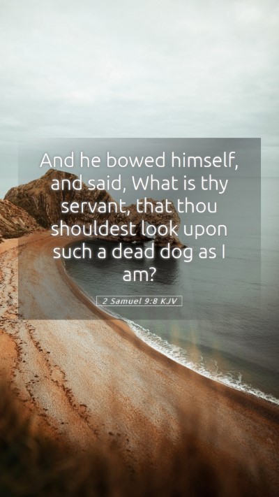 Picture 05 - 2 Samuel 9:8 KJV Mobile Phone Wallpaper - And he bowed himself, and said, What is thy - Mobile Bible Verse Wallpaper