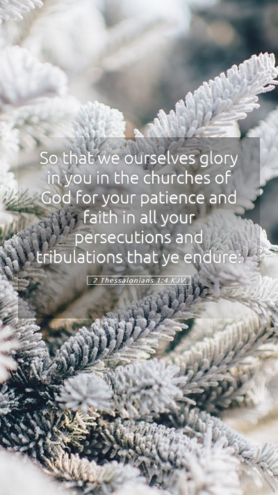 Picture 05 - 2 Thessalonians 1:4 KJV Mobile Phone Wallpaper - So that we ourselves glory in you in the churches - Mobile Bible Verse Wallpaper