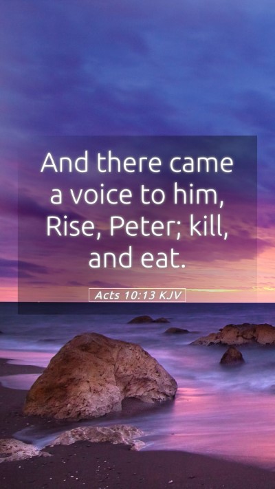 Picture 05 - Acts 10:13 KJV Mobile Phone Wallpaper - And there came a voice to him, Rise, Peter; kill, - Mobile Bible Verse Wallpaper