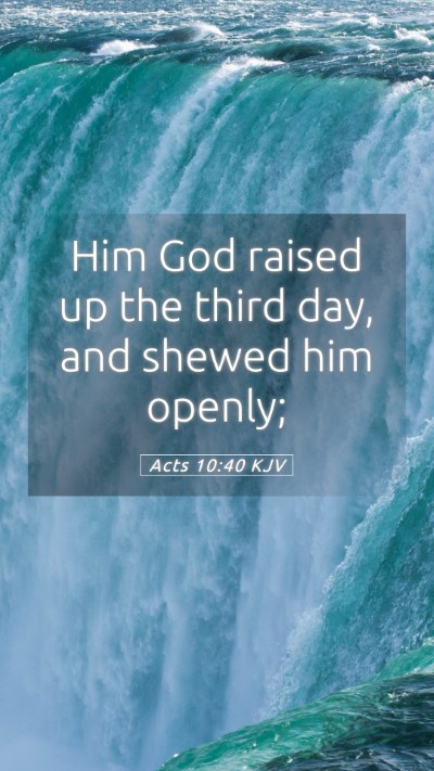 Picture 05 - Acts 10:40 KJV Mobile Phone Wallpaper - Him God raised up the third day, and shewed him - Mobile Bible Verse Wallpaper