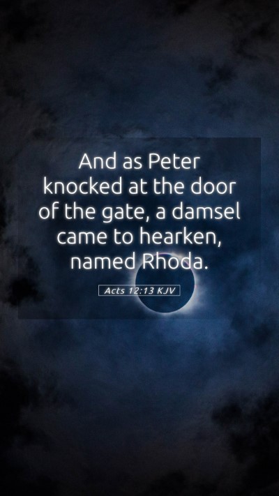 Picture 05 - Acts 12:13 KJV Mobile Phone Wallpaper - And as Peter knocked at the door of the gate, a - Mobile Bible Verse Wallpaper
