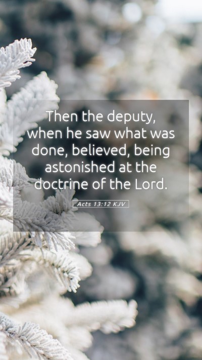 Picture 05 - Acts 13:12 KJV Mobile Phone Wallpaper - Then the deputy, when he saw what was done, - Mobile Bible Verse Wallpaper